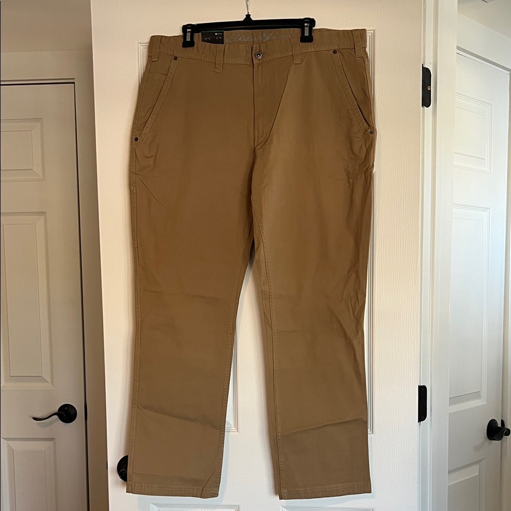Eddie Bauer Khaki Straight-Leg Chinos